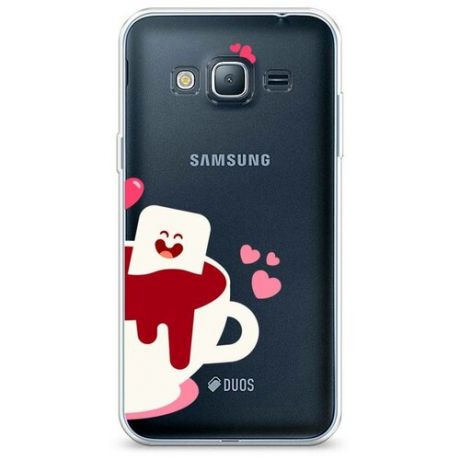 Силиконовый чехол "Бэтман и Женщина Кошка 1" на Samsung Galaxy J3 2016 / Самсунг Галакси Джей 3 2016