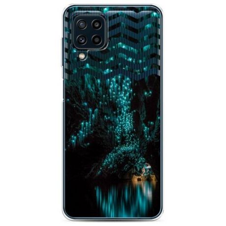 Силиконовый чехол "Туманный лес черно белый" на Samsung Galaxy M32 / Самсунг Галакси M32