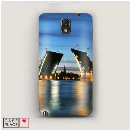 Чехол Пластиковый Samsung Galaxy Note 3 Разведенные мосты в СПб 2
