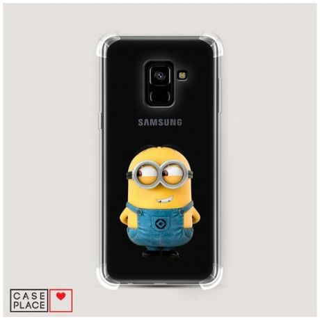 Чехол силиконовый Противоударный Samsung Galaxy A8 2018 Миньон Стюарт