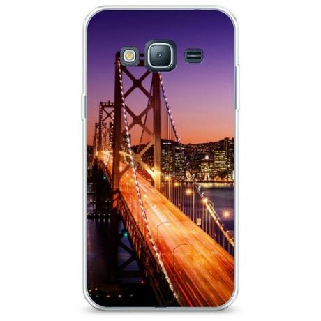 Силиконовый чехол "Фиолетовая улица" на Samsung Galaxy J3 2016 / Самсунг Галакси Джей 3 2016