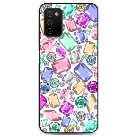 Силиконовый чехол "Драгоценные камни" на Samsung Galaxy A03S / Самсунг Галакси A03S