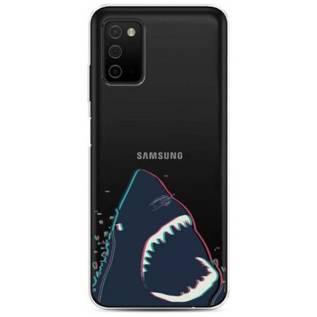 Силиконовый чехол "Акула арт" на Samsung Galaxy A03S / Самсунг Галакси A03S
