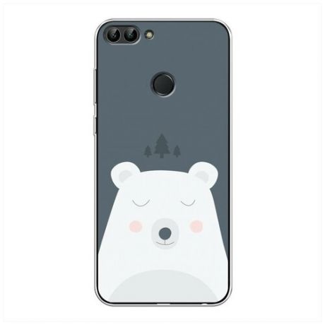 Силиконовый чехол "Мишка мечтатель" на Huawei Y9 2018 / Хуавей У9 2018