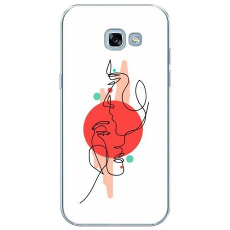 Силиконовый чехол "Поцелуй в щечку" на Samsung Galaxy A5 2017 / Самсунг Галакси А5 2017
