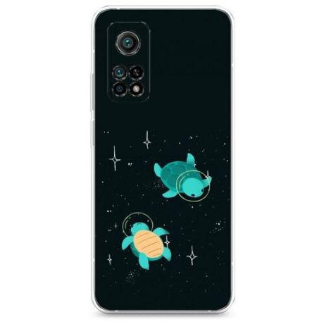 Силиконовый чехол "Нарисованный кит" на Xiaomi Mi 10T Pro / Сяоми Ми 10Т Про