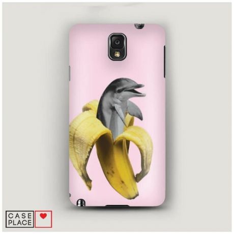 Чехол Пластиковый Samsung Galaxy Note 3 Дельфин в банановой кожуре