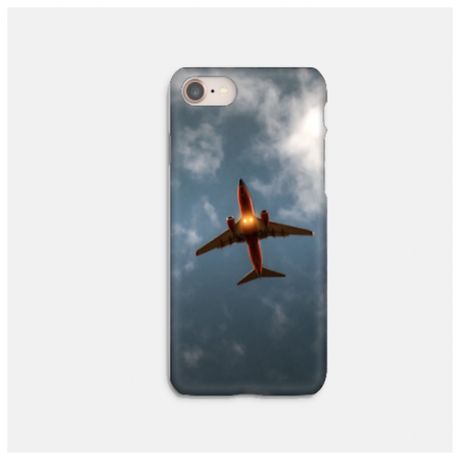 Силиконовый чехол самолет на Apple iPhone 8 Plus/ Айфон 8 Плюс