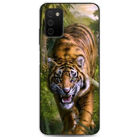 Силиконовый чехол "Тигр в джунглях 2" на Samsung Galaxy A03S / Самсунг Галакси A03S