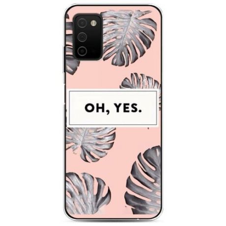 Силиконовый чехол "Oh yes tropical" на Samsung Galaxy A03S / Самсунг Галакси A03S