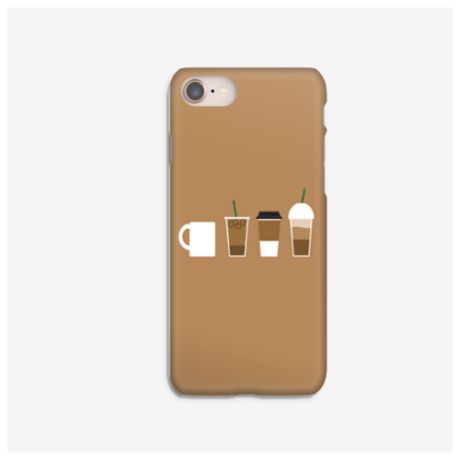 Силиконовый чехол кофе на Apple iPhone 8/ Айфон 8