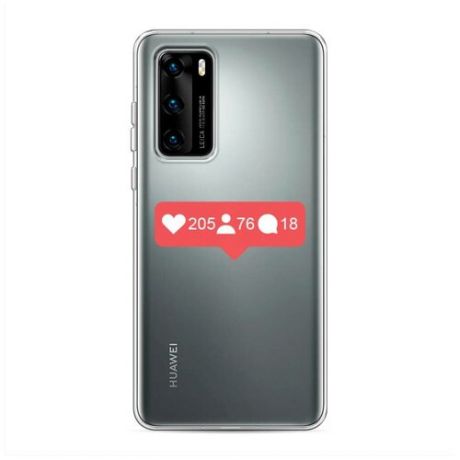 Силиконовый чехол "Insta уведомления" на Huawei P40 / Хуавей П40