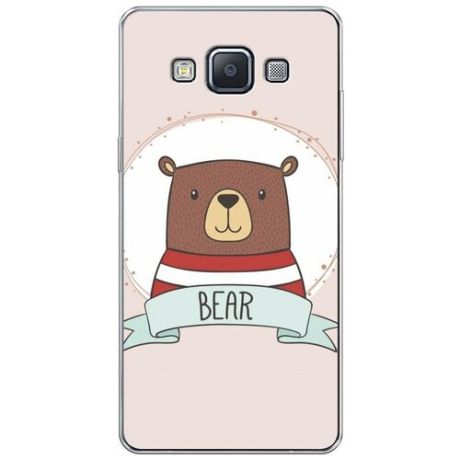 Силиконовый чехол "Медведь из линий" на Samsung Galaxy A5 / Самсунг Галакси А5