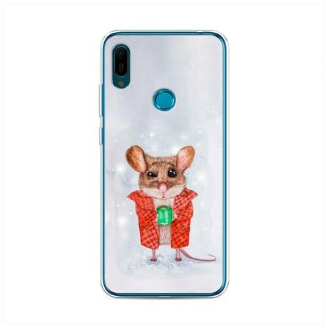 Силиконовый чехол "Мышка в пуховике" на Huawei Y6 2019 / Хуавей Y6 2019