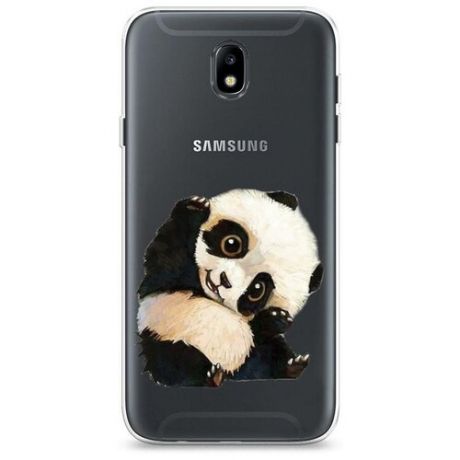 Силиконовый чехол "Большеглазая панда" на Samsung Galaxy J7 2017 / Самсунг Галакси Джей 7 2017