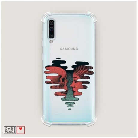 Чехол силиконовый Противоударный Samsung Galaxy A50 Размытая Любовь