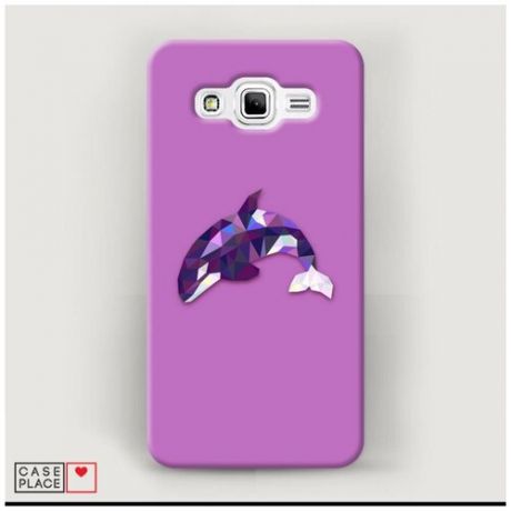 Чехол Пластиковый Samsung Galaxy J2 Prime 2016 Геометрический дельфин