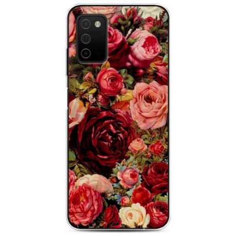 Силиконовый чехол "Розы винтажные" на Samsung Galaxy A03S / Самсунг Галакси A03S