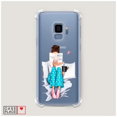 Чехол силиконовый Противоударный Samsung Galaxy S9 Кофе в постель