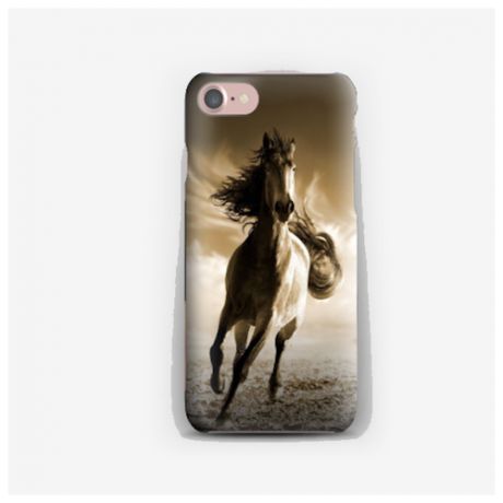 Силиконовый чехол лошадь на Apple iPhone 7/ Айфон 7
