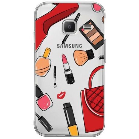 Силиконовый чехол "Девушка и самолет" на Samsung Galaxy J1 mini 2016 / Самсунг Галакси Джей 1 мини 2016
