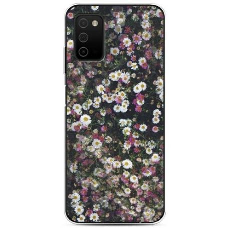 Силиконовый чехол "Полевые цветы" на Samsung Galaxy A03S / Самсунг Галакси A03S