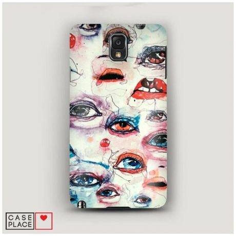 Чехол Пластиковый Samsung Galaxy Note 3 Watercolor eyes