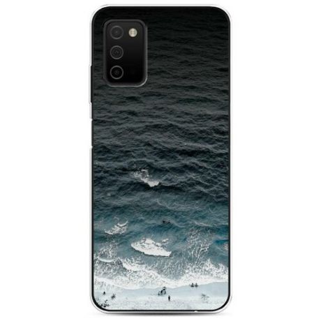 Силиконовый чехол "Волны на море" на Samsung Galaxy A03S / Самсунг Галакси A03S