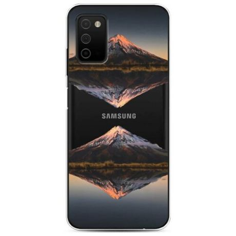 Силиконовый чехол "Отражение горы" на Samsung Galaxy A03S / Самсунг Галакси A03S