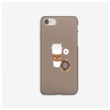 Силиконовый чехол кофе на Apple iPhone 8 Plus/ Айфон 8 Плюс