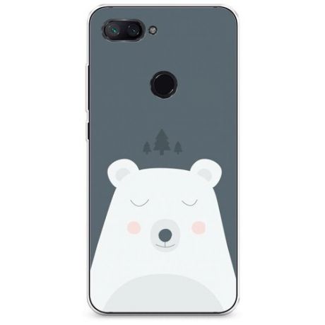 Силиконовый чехол "Мишка мечтатель" на Xiaomi Mi 8 Lite (Youth Edition) / Сяоми Ми 8 Лайт (Юс Эдишн)
