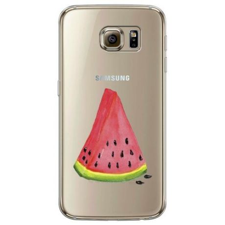 Силиконовый чехол "Лимоны на ветках арт" на Samsung Galaxy S6 edge / Самсунг Галакси С 6 Эдж