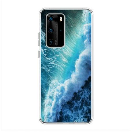 Силиконовый чехол "Волны 10" на Huawei P40 Pro / Хуавей П40 Про