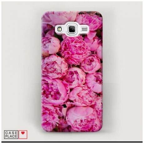 Чехол Пластиковый Samsung Galaxy J2 Prime 2016 Пионы розовые