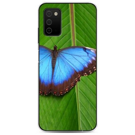 Силиконовый чехол "Тропическая бабочка 1" на Samsung Galaxy A03S / Самсунг Галакси A03S