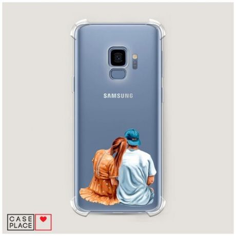 Чехол силиконовый Противоударный Samsung Galaxy S9 Влюбленная парочка