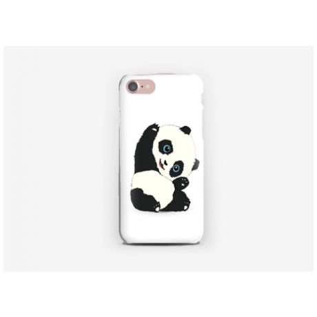 Силиконовый чехол панда на Apple iPhone 8 Plus/ Айфон 8 Плюс