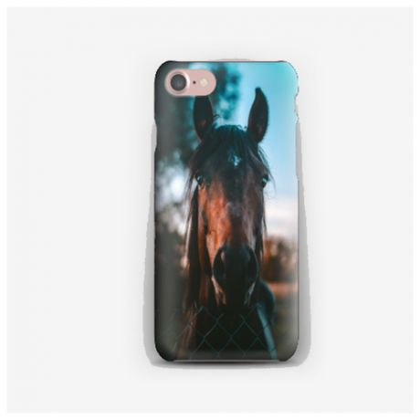 Силиконовый чехол лошадь на Apple iPhone 8/ Айфон 8