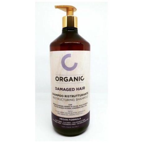 Organic Vegan Formula Damaged Hair Restructuring Shampoo Punti di Vista Восстанавливающий шампунь для поврежденных волос, 1000мл