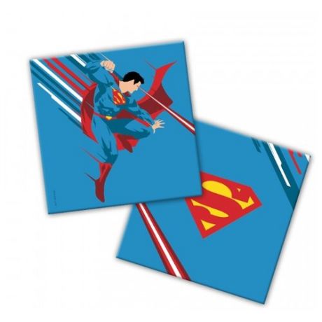 Салфетки бумажные ND Play Superman трехслойные, 20 штук