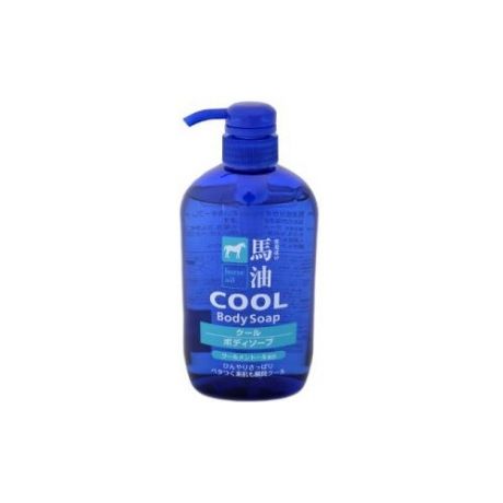 Kumano cool body soap гель для душа для мужчин, с лошадиным маслом, охлаждающий, 600 мл