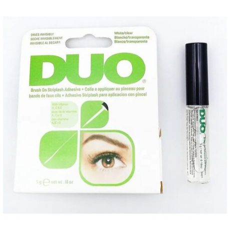 Duo Клей для накладных ресниц с витаминами / Brush On Clear Adhesive / 5 грамм