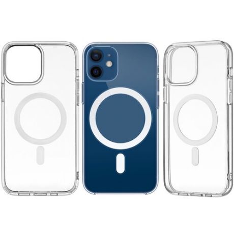 Прозрачный чехол на Айфон 11 магсейф силиконовый противоударный для iPhone 11 Clear Case MagSafe усиленный с защитой камеры и экрана магнитный