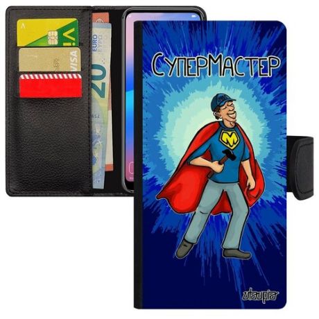 Новый чехол-книжка для мобильного // Apple iPhone 12 // "Супермастер" Мастер Герой, Utaupia, светло-зеленый