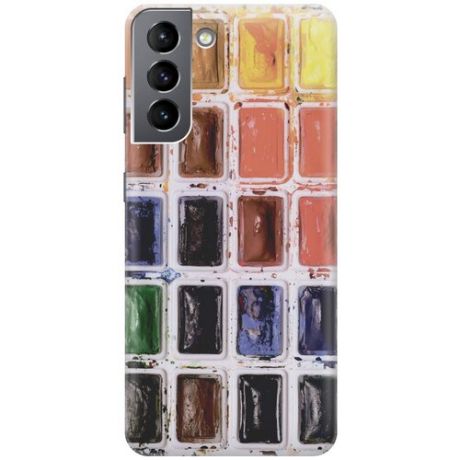 Силиконовый чехол на Samsung Galaxy S21 FE 5G / Самсунг С21 ФЕ с принтом "Цветочное многообразие
