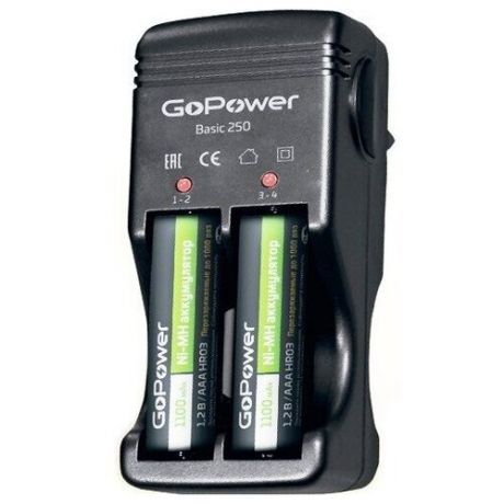 Зарядное устройство GoPower Basic 250 Ni-MH/Ni-Cd 4 слота