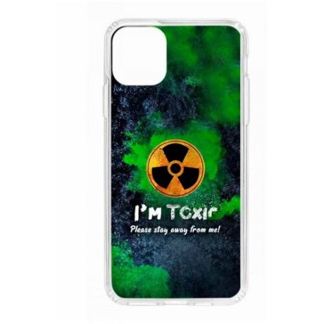 Чехол Apple iPhone 11 Pro Max MagSafe Kruche Print Toxic/бампер/накладка/противоударный/защита камеры/с рисунком/МагСейф