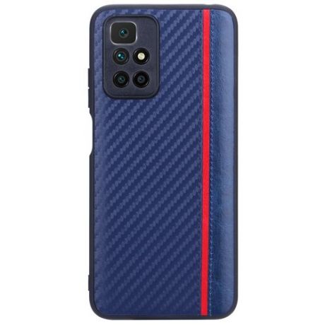 Чехол накладка для Xiaomi Redmi 10, G-Case Carbon, красный