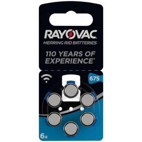 Элемент питания RAYOVAC Acoustic Type 675 6 шт.