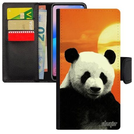 Ударопрочный чехол-книжка на телефон // Apple iPhone 12 Pro // "Большая панда" Дизайн Детеныш, Utaupia, розовый